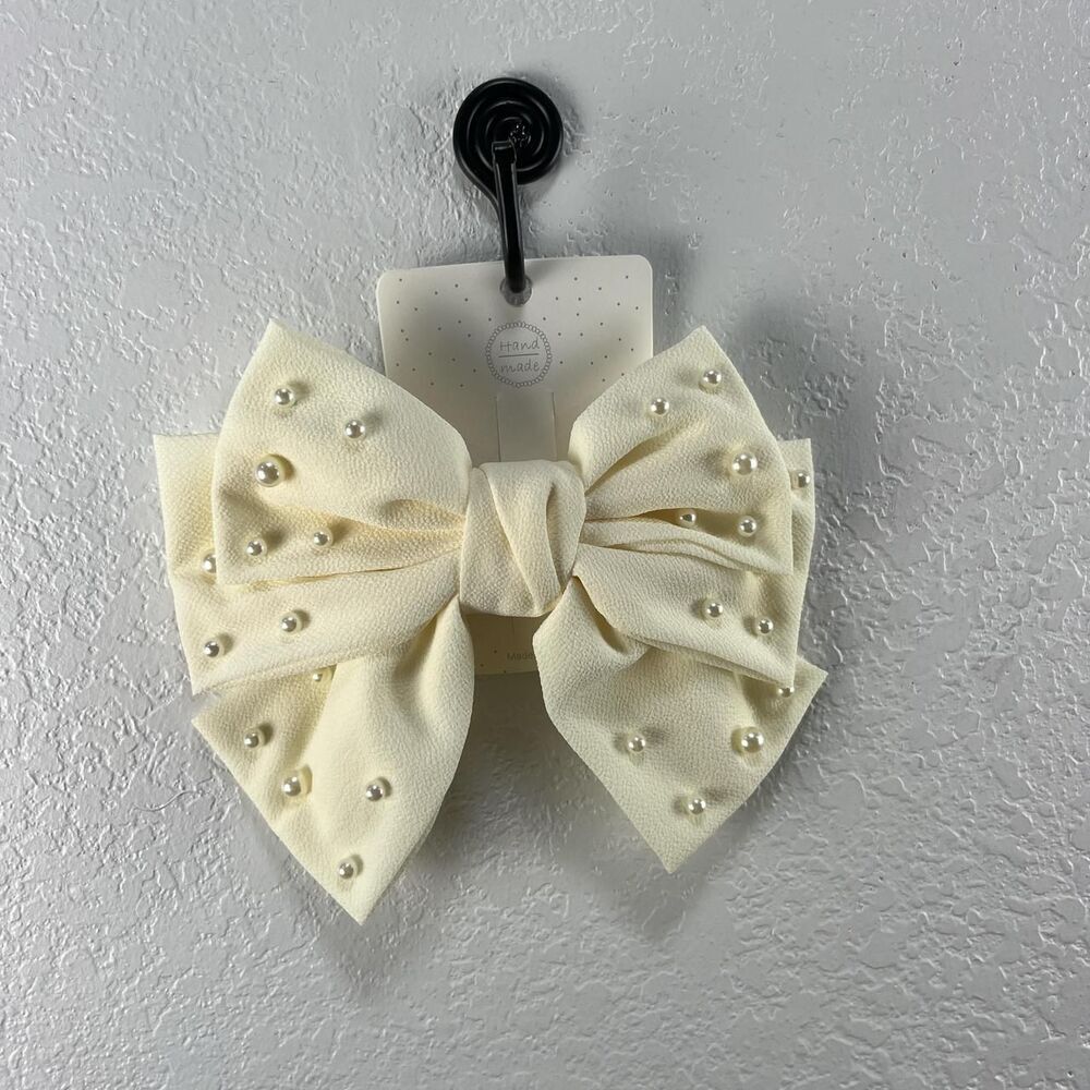 Unbranded Women's Cream and White Hair-accessories